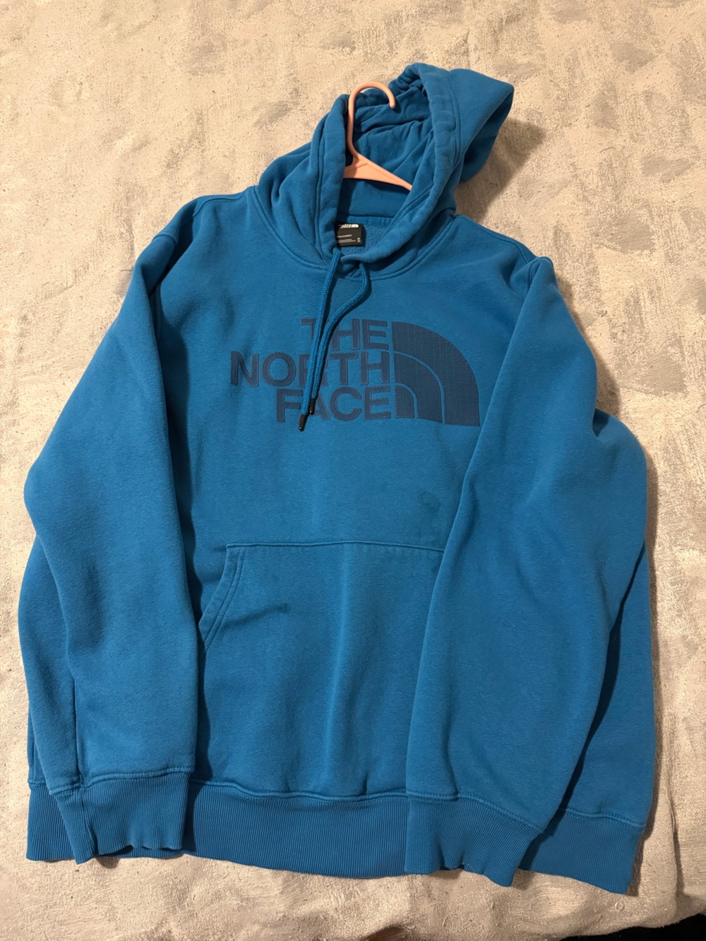 The North Face Men's Teal Zip-Up Fleece Hoodie